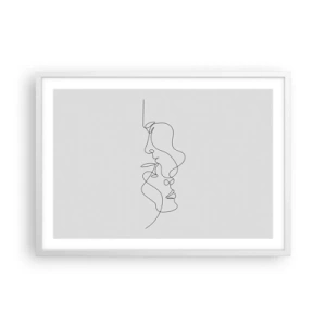 Póster en marco blanco - El calor de los deseos lúgubres - 70x50 cm
