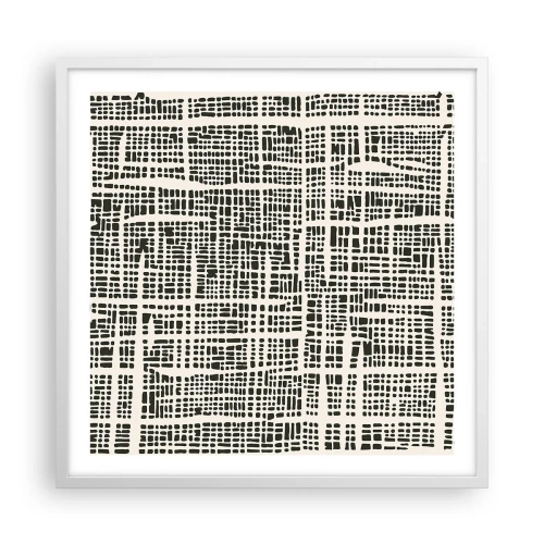 Póster en marco blanco - Composición del tejido - 60x60 cm