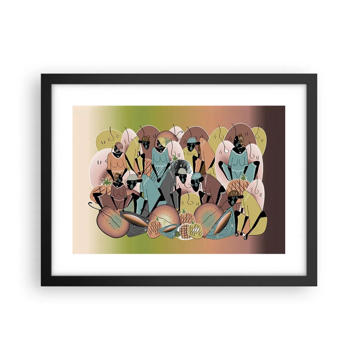 Póster en marco negro - Se avecina una gran celebración - 40x30 cm