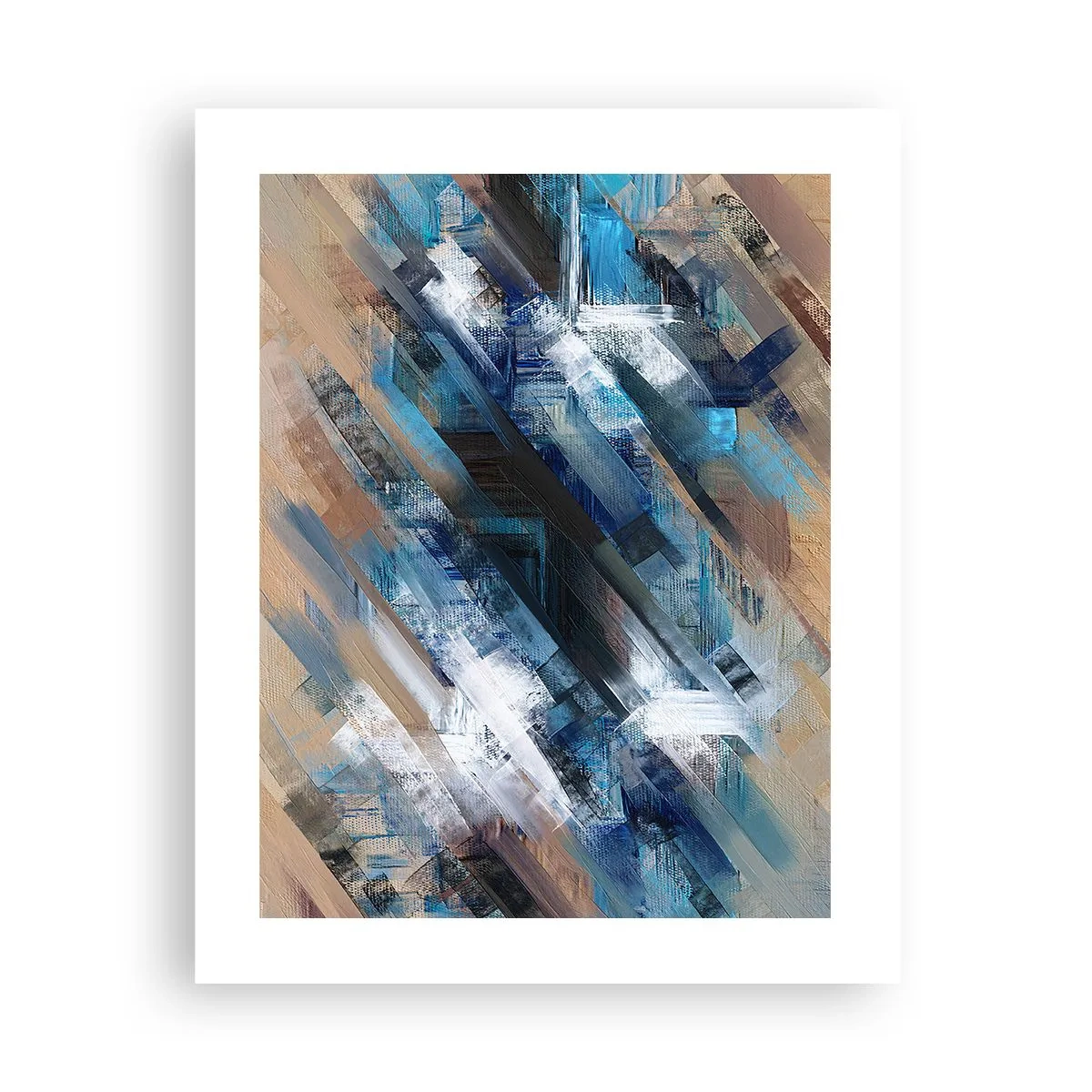 Póster - En una inclinación azul - 40x50 cm