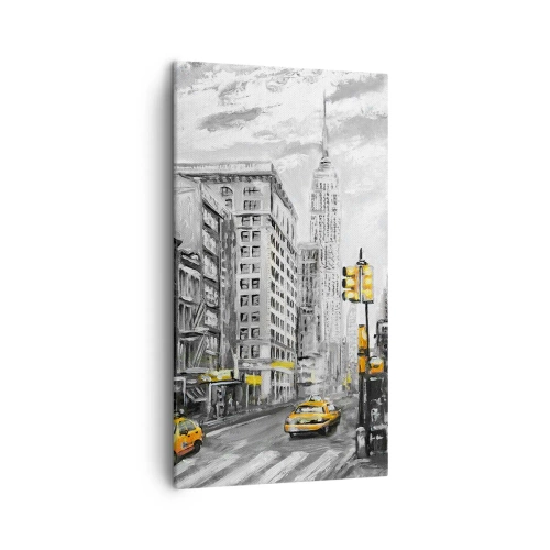 Cuadro sobre lienzo - Impresión de Imagen - Una de las muchas historias de la gran manzana - 45x80 cm