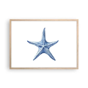 Póster en marco roble claro - Estrella de mar - 70x50 cm