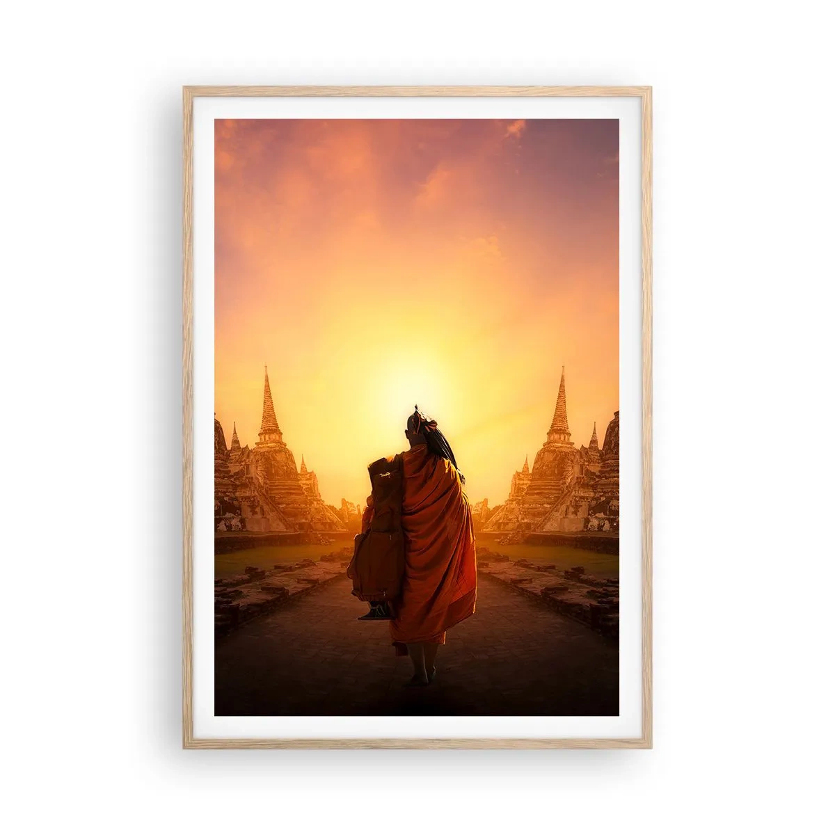 Póster en marco roble claro - En paz por la eternidad - 70x100 cm