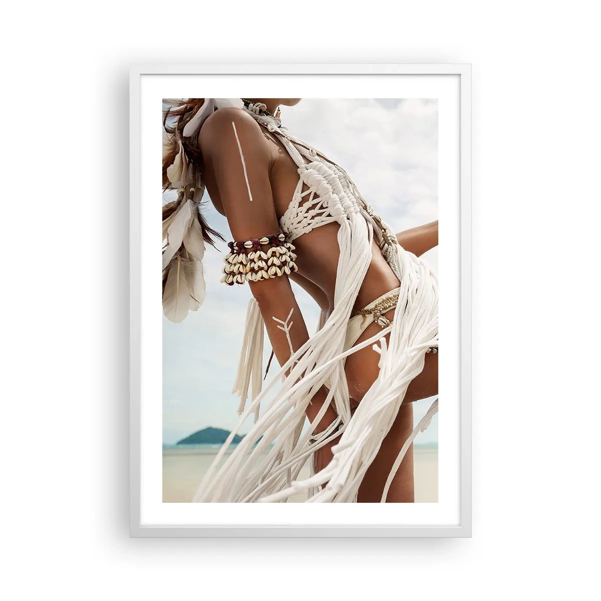 Póster en marco blanco - Sacerdotisa del sol - 50x70 cm