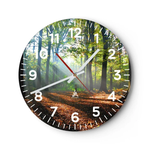 Reloj de pared - Reloj de vidrio - Resplandores y sombras - 30x30 cm