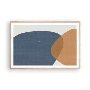 Póster en marco roble claro - Óvalos e influencias - 91x61 cm