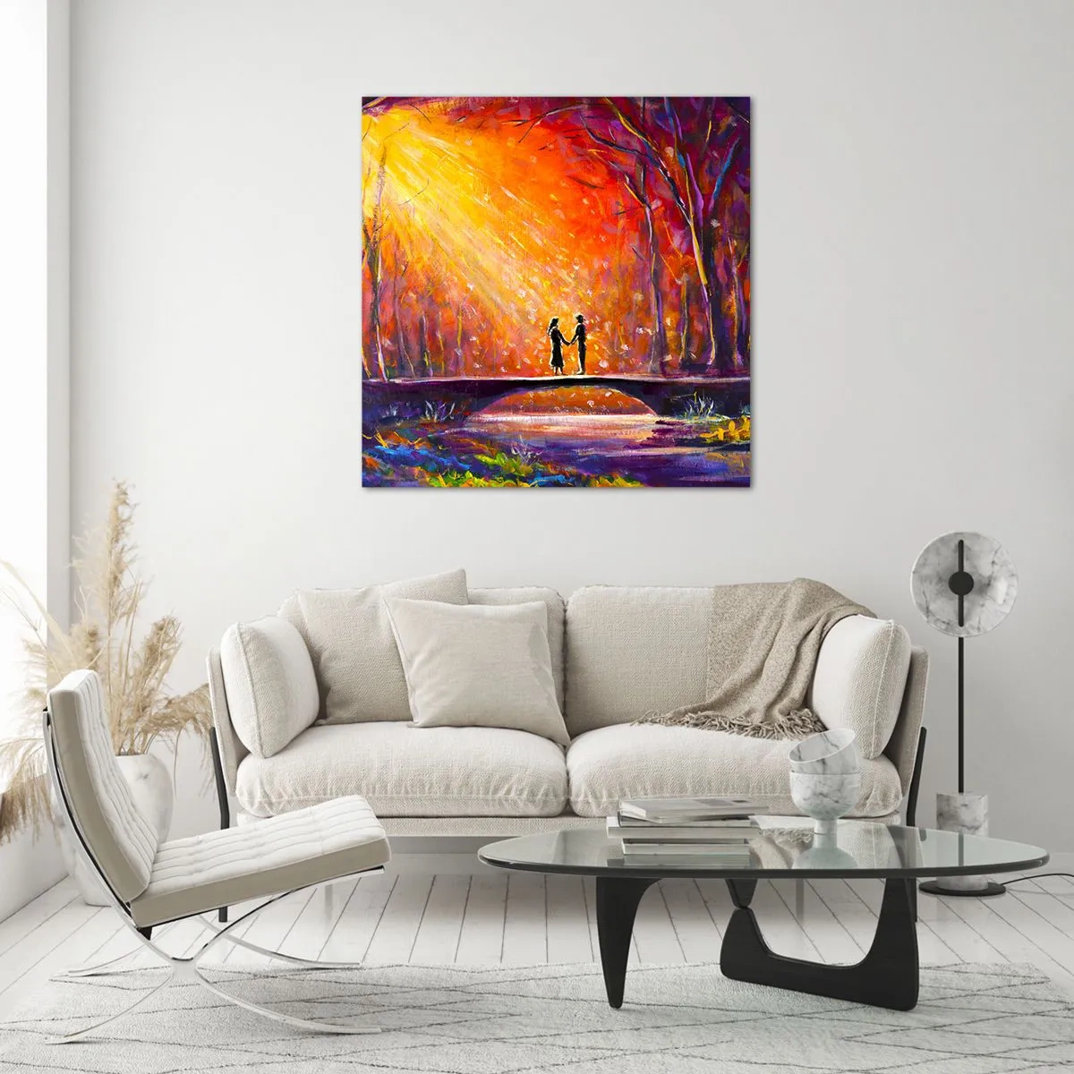 Cuadro sobre vidrio - Impresiones sobre Vidrio - El cielo también los ama - 30x30 cm