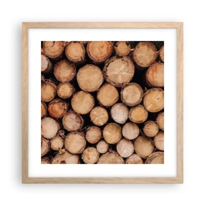 Póster en marco roble claro - Un nuevo comienzo - 40x40 cm