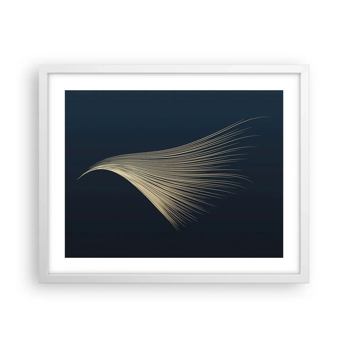Póster en marco blanco - Como el cabello de un ángel - 50x40 cm