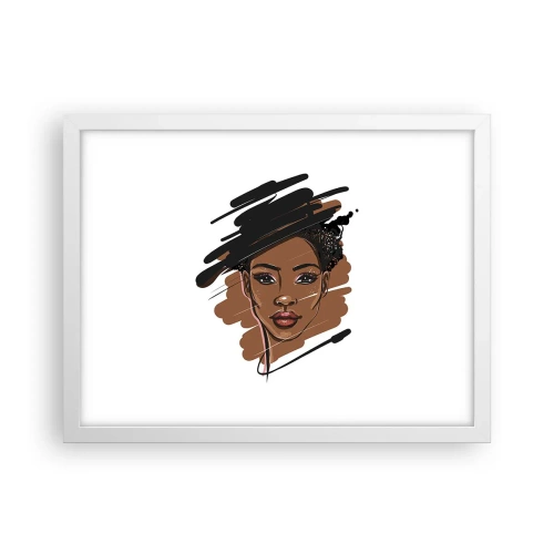 Póster en marco blanco - Dulce como el chocolate - 40x30 cm