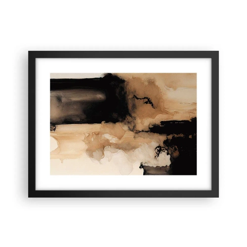 Póster en marco negro - Una abstracción intrigante - 40x30 cm