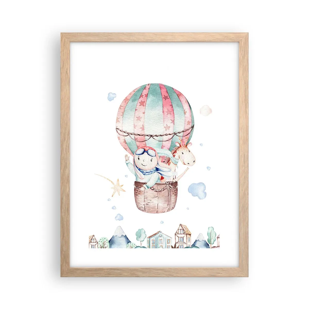 Póster en marco roble claro - Volveremos pronto - 30x40 cm