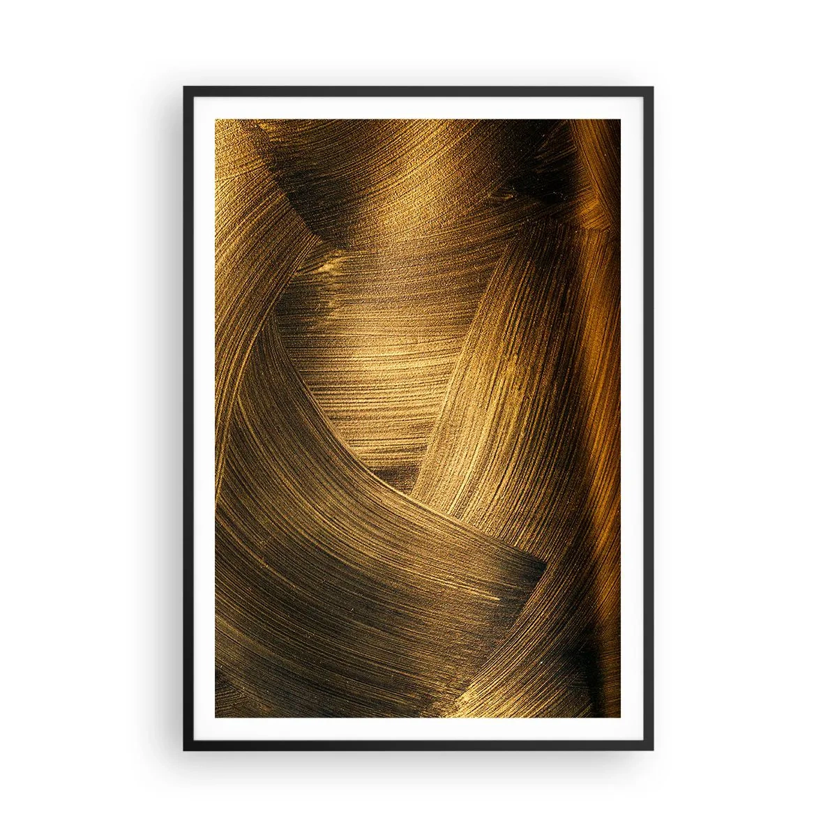 Póster en marco negro - En un laberinto de oro - 70x100 cm