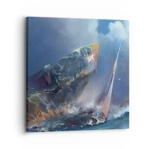 Cuadro sobre lienzo - Impresión de Imagen - La gloria es para los valientes - 30x30 cm