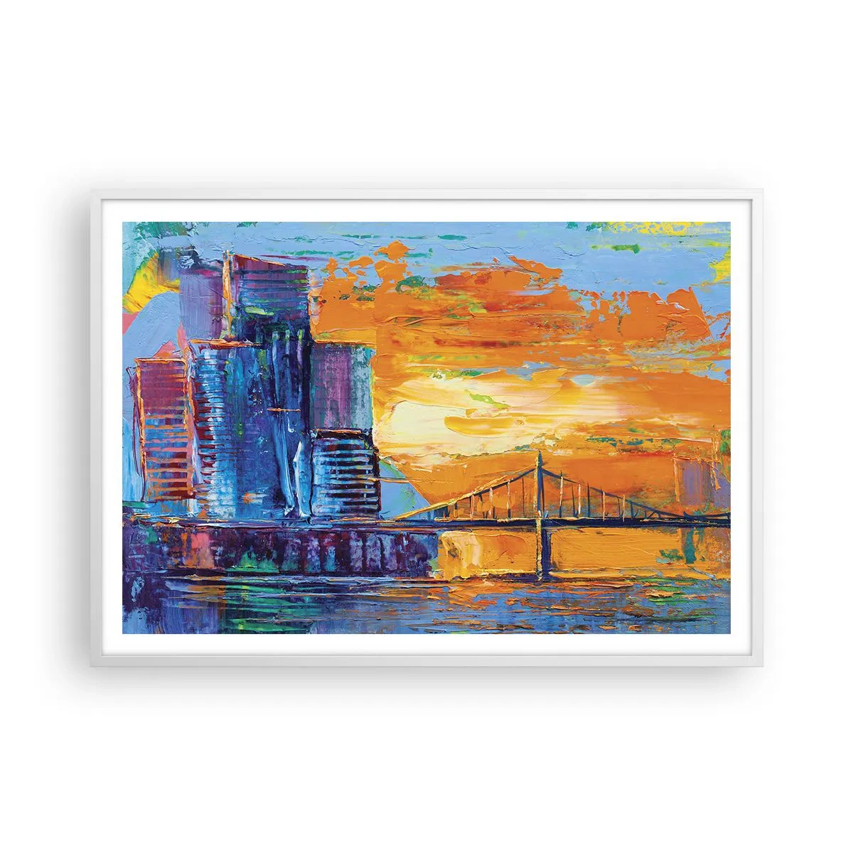 Póster en marco blanco - Cultura y naturaleza - 100x70 cm