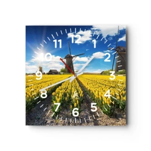 Reloj de pared - Reloj de vidrio - No podría ser más holandés - 30x30 cm