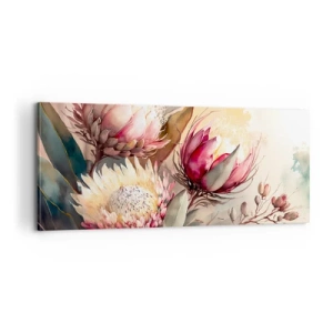 Cuadro sobre lienzo - Impresión de Imagen - De perfil y de frente - 100x40 cm