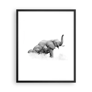 Póster en marco negro - Uno, dos, tres - 40x50 cm