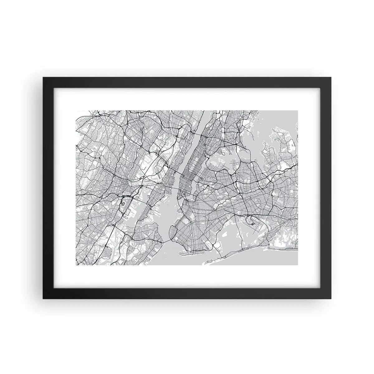 Póster en marco negro - Anatomía de una metrópolis - 40x30 cm