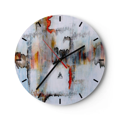 Reloj de pared - Reloj de vidrio - Abstracto sobre el agua - 40x40 cm
