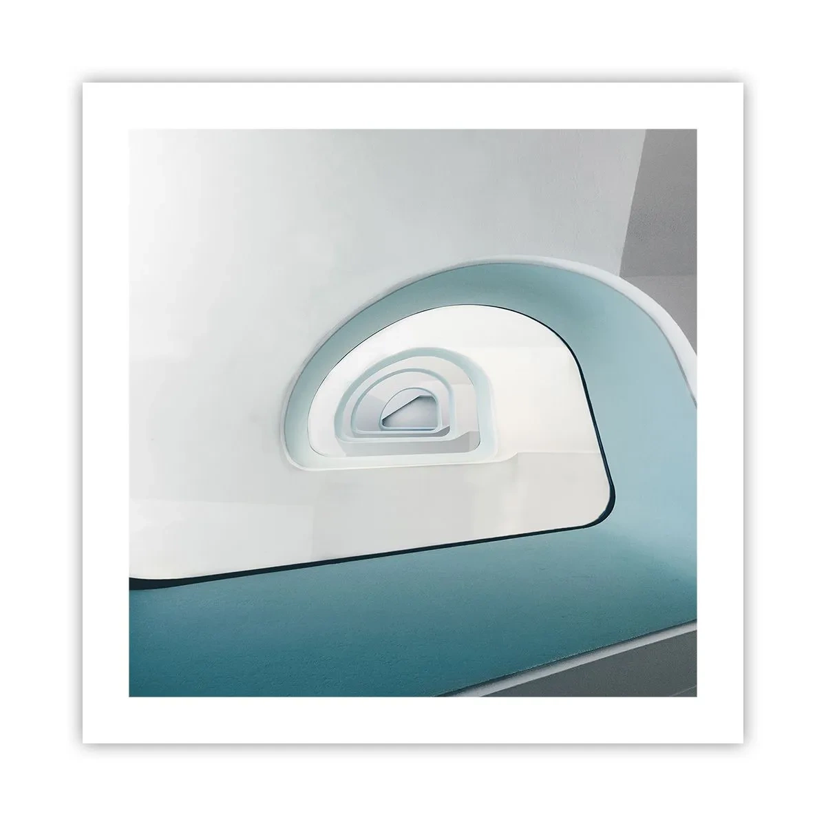 Póster - Espiral del río azul - 50x50 cm