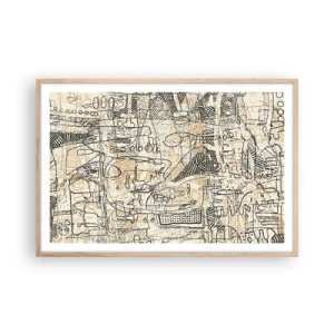 Póster en marco roble claro - A la espera de ser descifrado - 91x61 cm