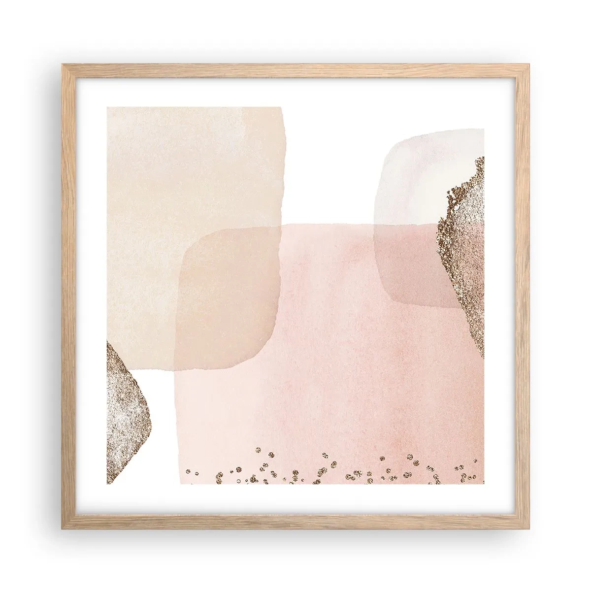 Póster en marco roble claro - Una mirada a través del color - 50x50 cm