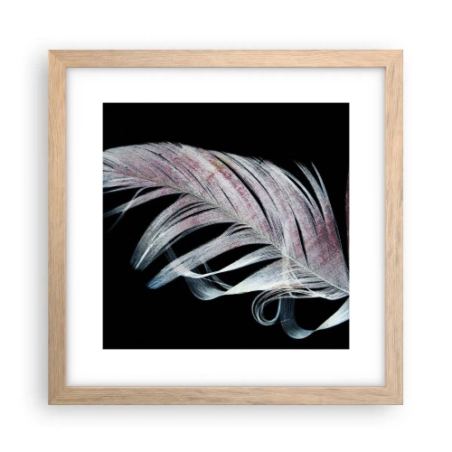 Póster en marco roble claro - Piensa en el tacto - 30x30 cm