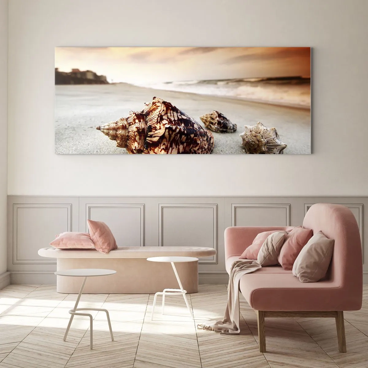 Cuadro sobre vidrio - Impresiones sobre Vidrio - Los exiliados de las olas - 90x30 cm
