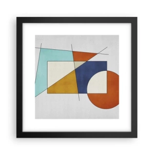 Póster en marco negro - Abstracción: diversión modernista - 30x30 cm