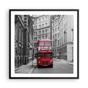 Póster en marco negro - La vida cotidiana no tiene por qué ser gris - 60x60 cm