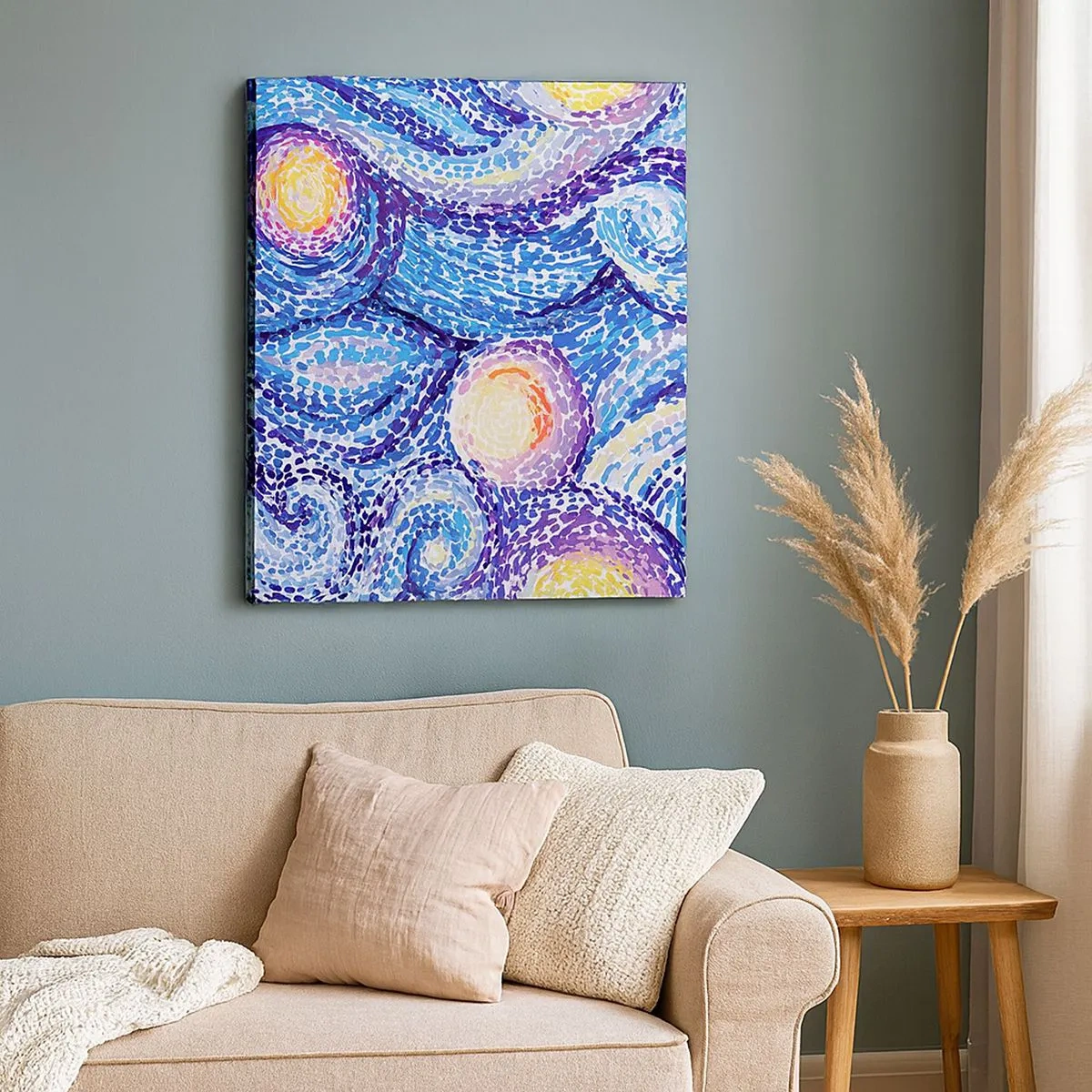 Cuadro sobre lienzo - Impresión de Imagen - De un cuadro de Van Gogh - 30x30 cm