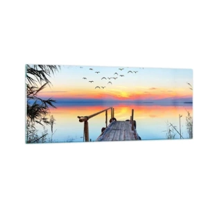 Cuadro sobre vidrio - Impresiones sobre Vidrio - Es hora de volver... - 100x40 cm