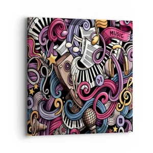 Cuadro sobre lienzo - Impresión de Imagen - Una melodía complicada - 40x40 cm