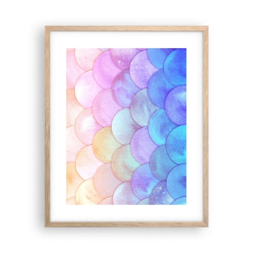 Póster en marco roble claro - Concha de perla - 40x50 cm
