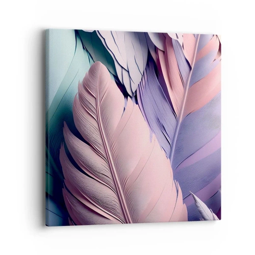 Cuadro sobre lienzo - Impresión de Imagen - Pájaro chic - 40x40 cm