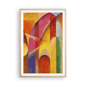 Póster en marco roble claro - Catedral del sol - 61x91 cm