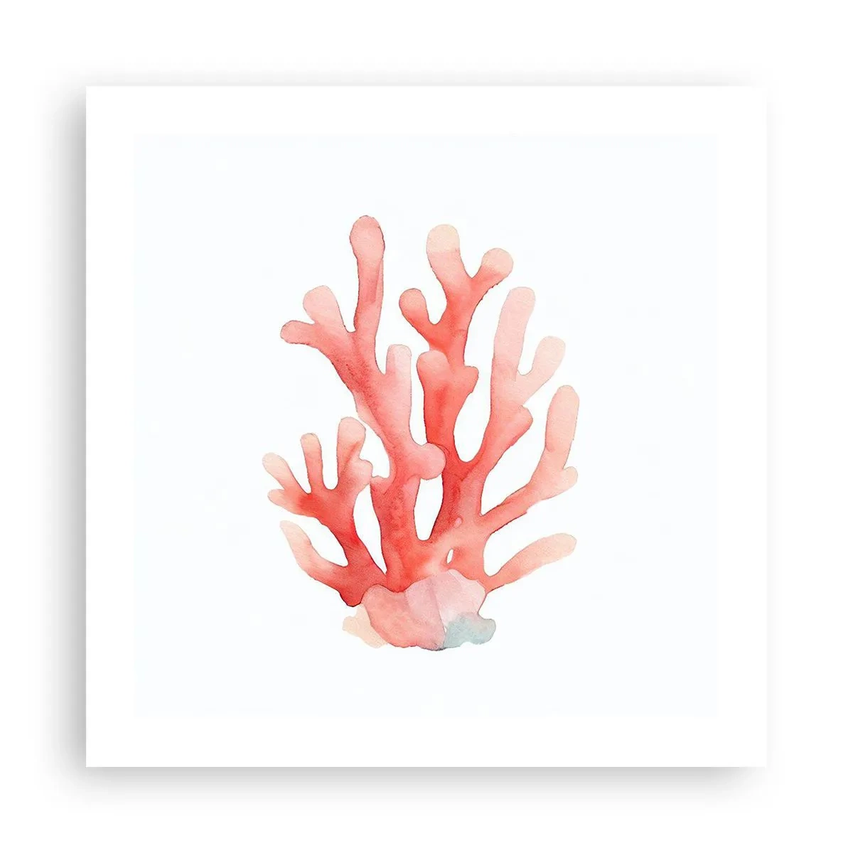Póster - La hermosura del color coral - 50x50 cm