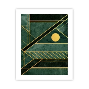 Póster - La dinámica del oro y el azul - 40x50 cm