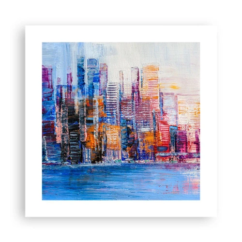 Póster - Una metrópoli alegre - 40x40 cm