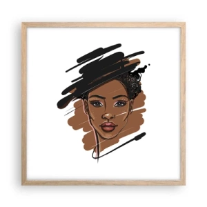 Póster en marco roble claro - Dulce como el chocolate - 50x50 cm