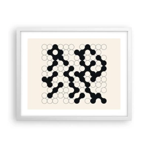 Póster en marco blanco - Juego chino - una variación - 50x40 cm