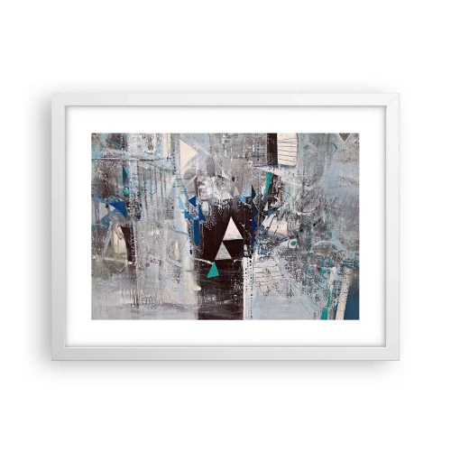 Póster en marco blanco - El orden superior de los triángulos - 40x30 cm