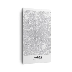 Cuadro sobre lienzo - Impresión de Imagen - Un mapa del laberinto de Londres - 45x80 cm