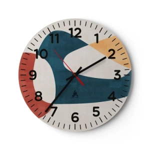 Reloj de pared - Reloj de vidrio - Influencias y metamorfosis - 40x40 cm