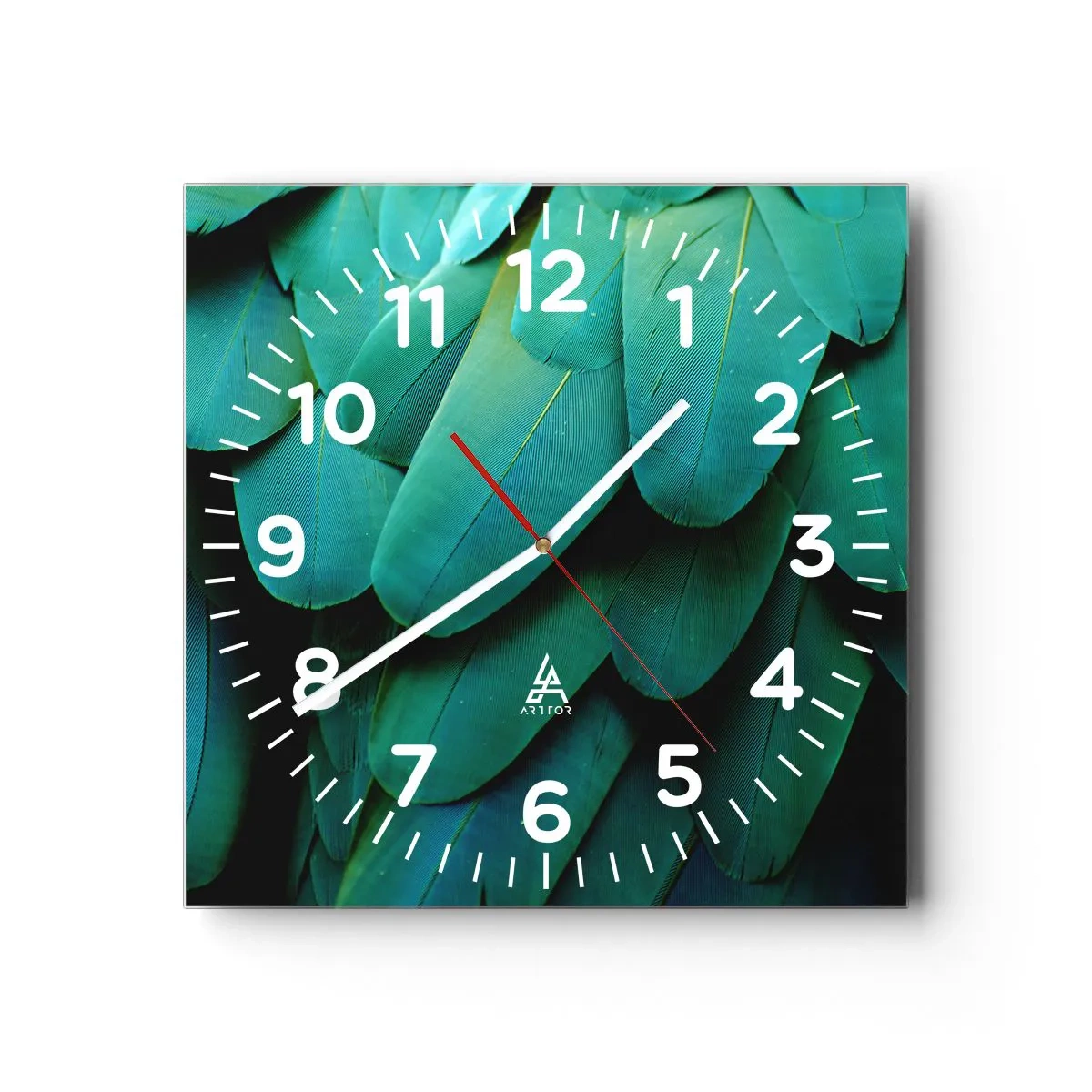 Reloj de pared - Reloj de vidrio - La precisión de la naturaleza - 30x30 cm