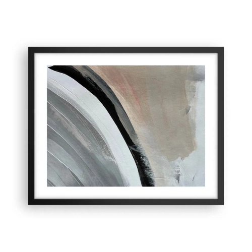 Póster en marco negro - Composición: un arco negro y gris - 50x40 cm