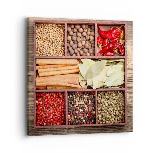 Cuadro sobre lienzo - Impresión de Imagen - Orden de formas, composición de aromas - 40x40 cm