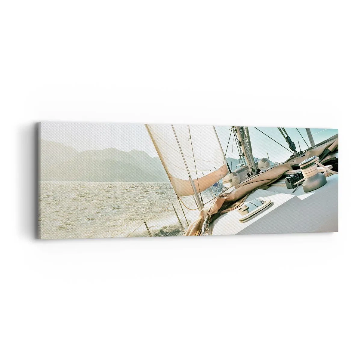Cuadro sobre lienzo - Impresión de Imagen - A toda vela - 90x30 cm