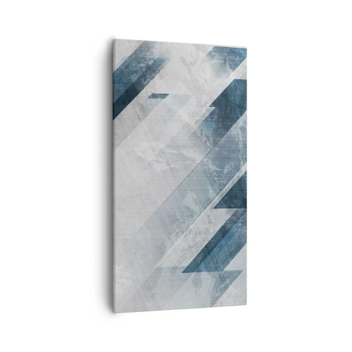 Cuadro sobre lienzo - Impresión de Imagen - Composición espacial - movimiento de grises - 55x100 cm